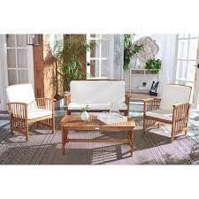 Safavieh Rocklin Teak Brown 4 Piece