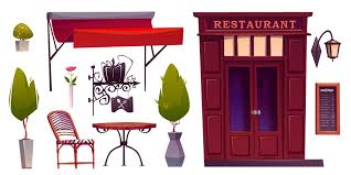 Outdoor Dining Icon Vector Images Over