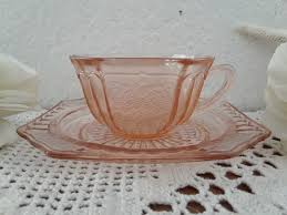 Vintage Pink Depression Glass Cup