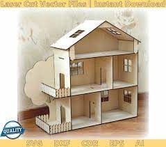 House For Barbie Laser Cut Files Svg