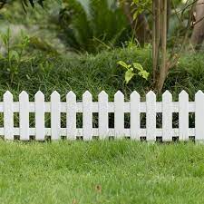 Gardenised Qi004109 6 Decorative Garden Ornamental Edging Border Lawn Picket Fence Landscape Path Panels Pack Of 6 White