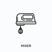 Mixer Icon Vector Kitchen Mixer Sign