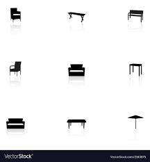 Furniture Icons Outdoor Royalty Free