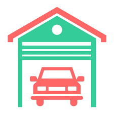 Garage Car Icon Vector Ilration