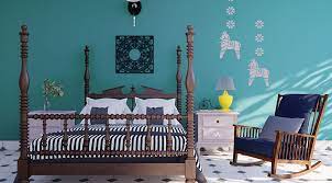 Vibrant Turquoise Bedroom Design Idea