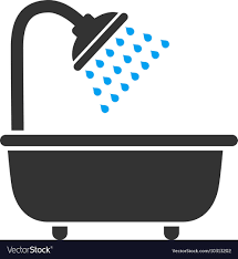 Bath Shower Flat Icon Royalty Free