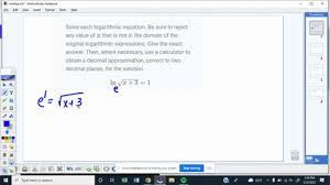 Solved Solve Each Logarithmic Equation