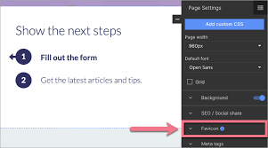 Add Own Favicon To A Landing Page