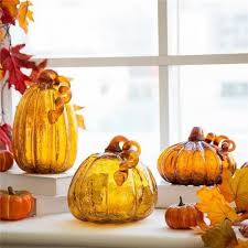 Recycle Clear Glass Pumpkin Shape