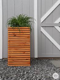 Diy Modern Slat Wood Planters Diy