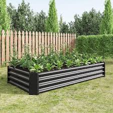 6 Ft X 3 Ft Raised Garden Bed Galvanized Planter Box Outdoor Rot Resistant Metal Garden Bed Planter For Vegetables