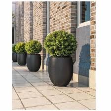 Black Polymer Enzo Medium Planter For