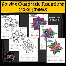 Solving Quadratic Equations Color By