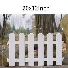 12 In H X 20 In W White Plastic Border Fence Decoration Garden Edging With Base 4 Pieces