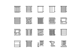 Window Blinds Line Icons Line Icon