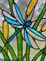 Dragonfly Stained Glass Window Panel