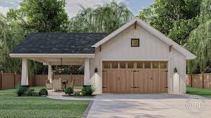 Traditional Garage Plan With Carport