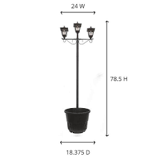 Outdoor Solar Warm White Led Lamp Post