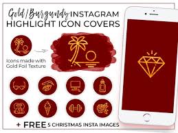 Gold Foil Instagram Highlight Covers