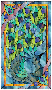 Peacock 1 Stained Glass Pattern