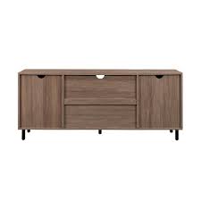 58 In Driftwood Rattan And Wood Modern 2 Door Tv Stand For Tvs Up To 60 In