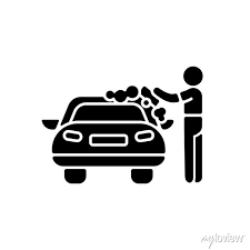 Car Washer Black Glyph Icon Washing