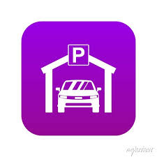 Car Parking Icon Digital Purple For Any