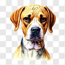 Playful Boxer Dog Portrait Png