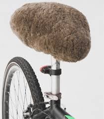 Sheepskin Bike Seat Cover Natural
