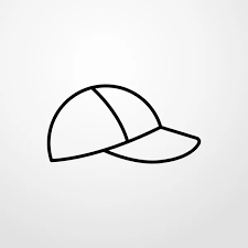 Baseball Cap Icon Flat Design Stock
