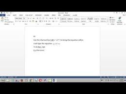 Superscript In Equation Of Ms Word