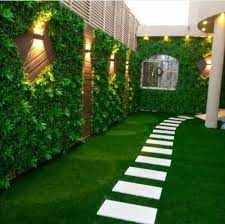 Polyester Artificial Green Wall Tiles