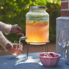 Glass Beverage Dispenser With Spout