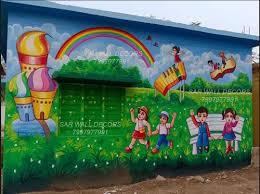 Government School Wall Art Work In