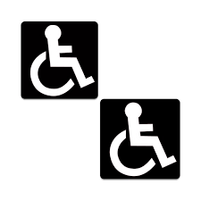 Invalid Disabled Handicap Black Sign