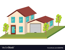 Exterior Cute House Icon Royalty Free