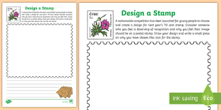 Design Your Own Postal Stamp Worksheet
