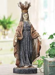 Virgin Mary Statue With Removable Tin