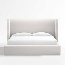 Arden Linen Ivory Upholstered King Bed