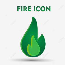 Green Fire Vector Png Images Fire Icon