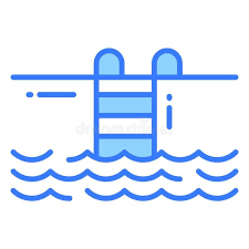Swimming Pool Trendy Icon Glyph Style