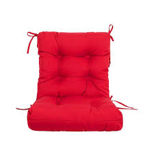 Blisswalk Outdoor Cushions Dinning Chair Cushions With Back Wicker Tufted Pillow For Patio Furniture In Red