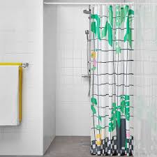 SnÖjonkvill Shower Curtain White Green