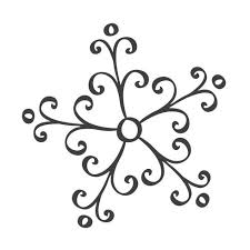 Scandinavian Handdraw Snowflakes Sign