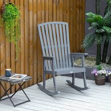 Outsunny Wooden Rocking Chair