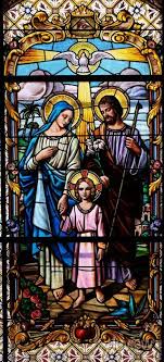 Holy Family Stained Glass Window In