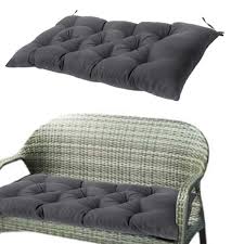 Black Rectangle Outdoor Bench Cushion