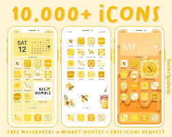 App Icons Yellow Aesthetic App Covers