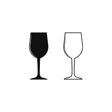 Wine Glass Icon Vector Silhouette And