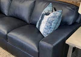 Livorno Cobalt Leather Sofa Lexington